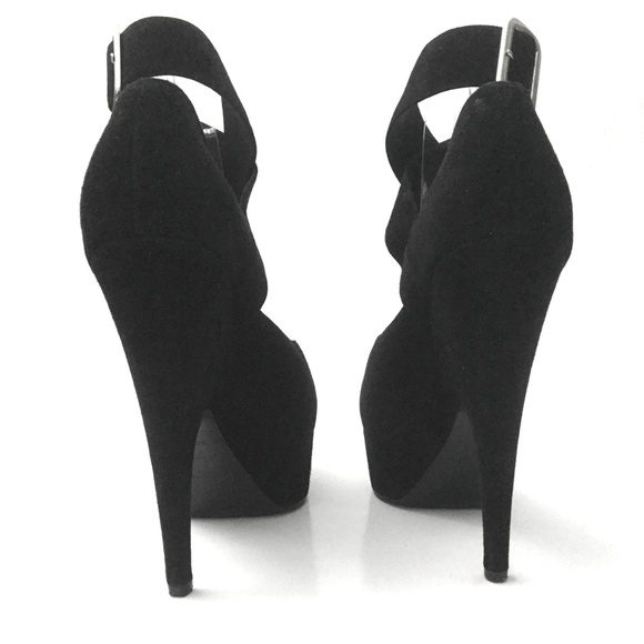 YSL - Imperiale Suede Platform Ankle Strap Heels - Picture 8 of 16